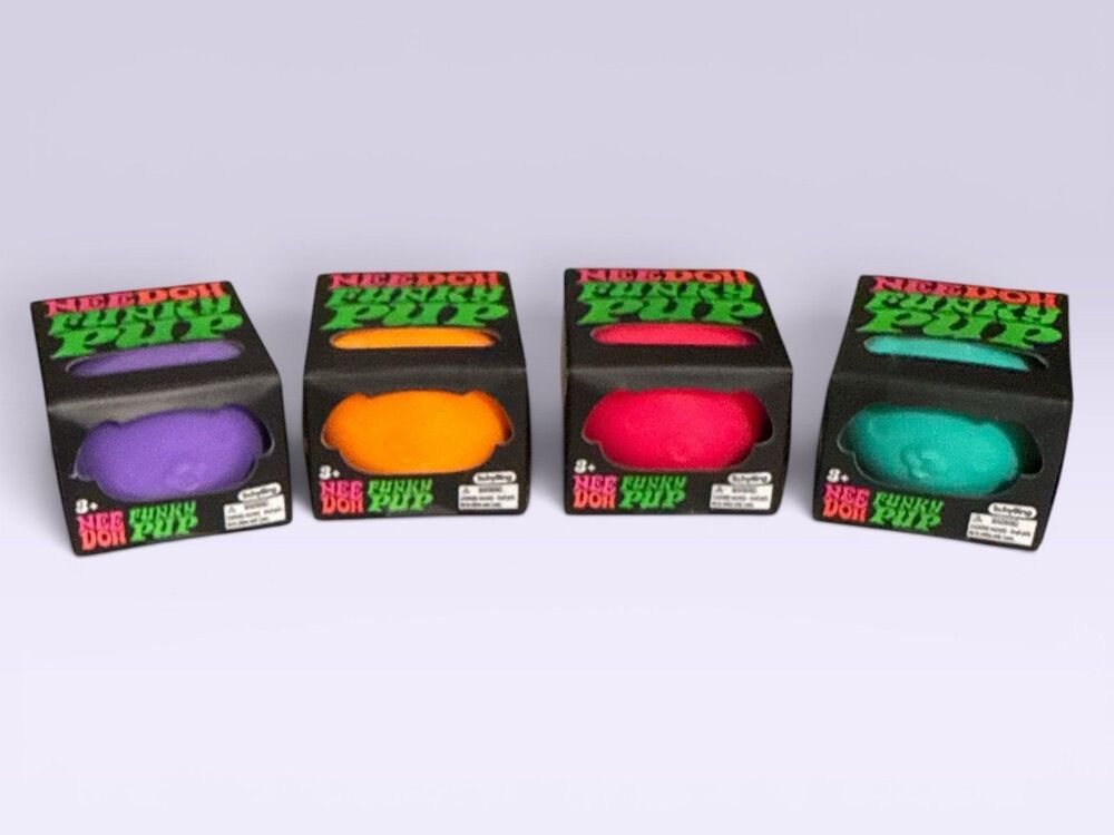 NeeDoh Funky Pup Stress Ball Schylling NIB New Fidget Sensory Toy - Lot Of 4